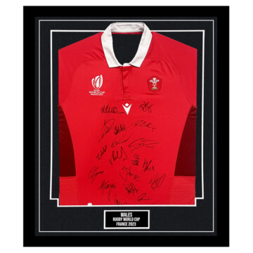 Signed Wales Framed Shirt - Rugby World Cup France 2023