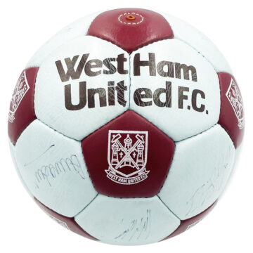 Signed West Ham United Football - Cottee, Gale & Bonds Autograph