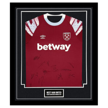 Signed West Ham United Framed Shirt - Europa Conference Winners 2023