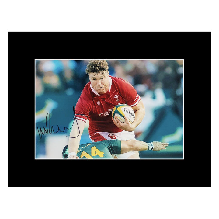 Signed Will Rowlands Photo Display 16x12 - Wales Rugby Autograph