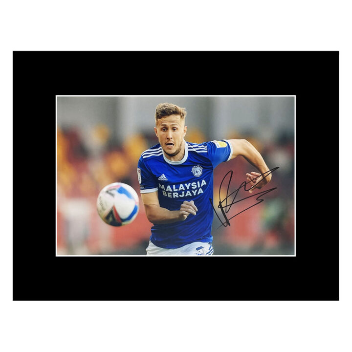 Signed Will Vaulks Photo Display 16x12 - Cardiff City Icon Autograph