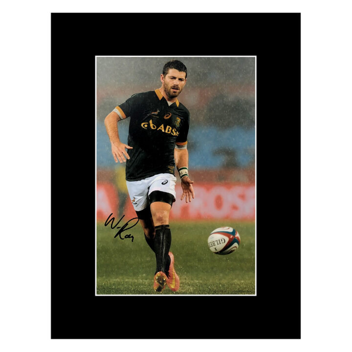 Signed Willie le Roux Photo Display 16x12 - Springboks Icon