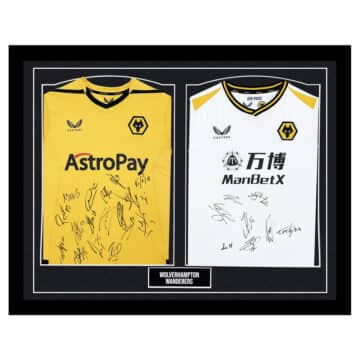 Signed Wolverhampton Wanderers Framed Duo Shirts - Premier League Squad