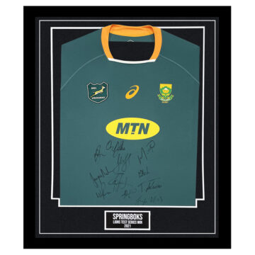 Springboks Signed Framed Shirt - Lions Test Series Win 2021