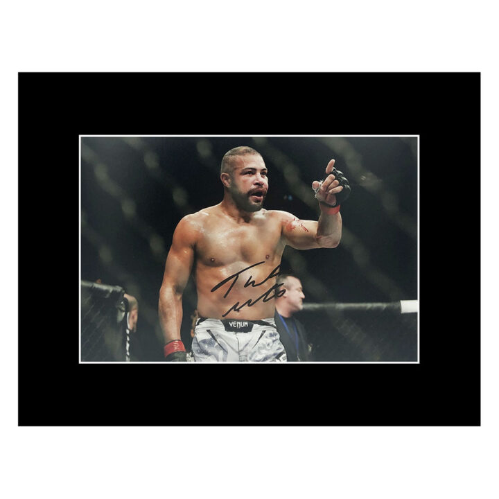 Thales Leites Signed Photo Display - 16x12 UFC Autograph