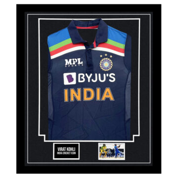 Virat Kohli Signed Framed Display – India Cricket Autograph Shirt