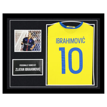 Zlatan Ibrahimovic Signed Framed Display Shirt - Sweden Football Icon