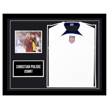 Christian Pulisic Signed Framed Display Shirt - USMNT Icon Autograph