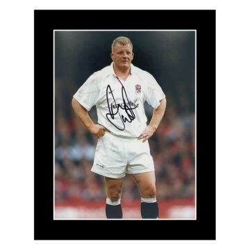 Dorian West Signed Photo Display 12x10 - England Rugby Icon