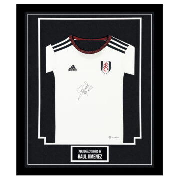 Framed Raul Jimenez Signed Shirt - Fulham FC Autograph