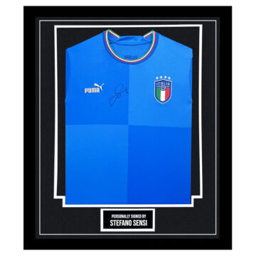 Framed Steffano Sensi Signed Shirt - Italy Autograph