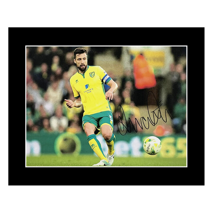 Grant Hanley Signed Photo Display - 10x8 Norwich City Icon