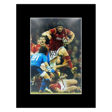 Signed Luke Charteris Photo Display 16x12 - Wales Rugby Autograph