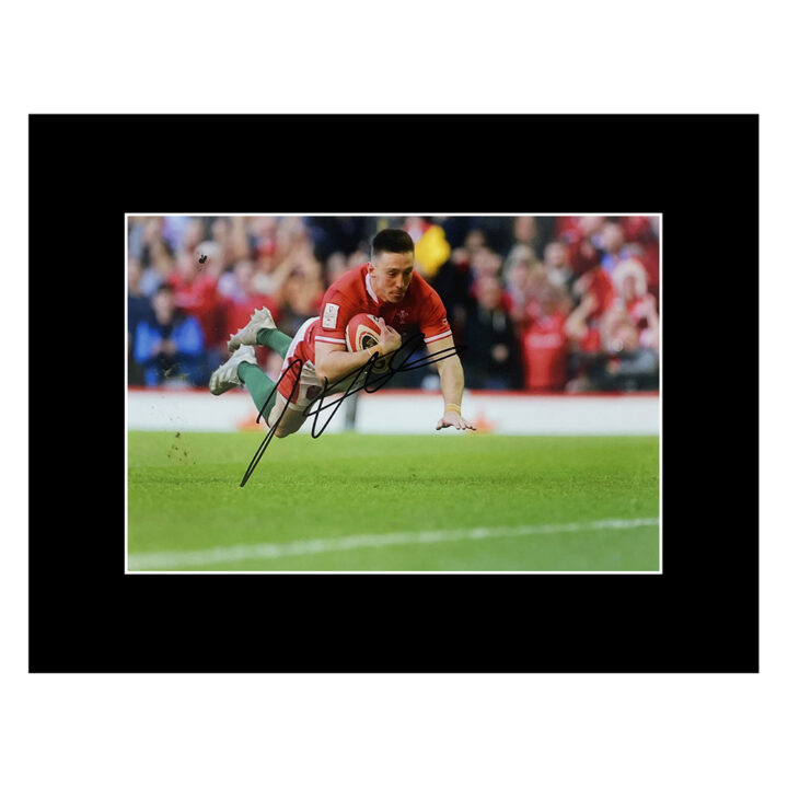 Signed Josh Adams Photo Display 16x12 - Wales Rugby Icon