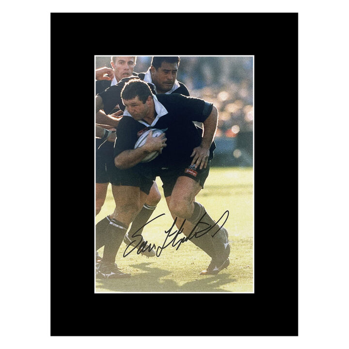 Signed Sean Fitzpatrick Photo Display 16x12 - New Zealand All Blacks Icon