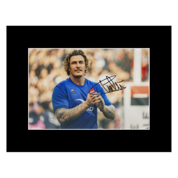 Signed Bastian Chalureau Photo Display 16x12 - France Rugby Icon