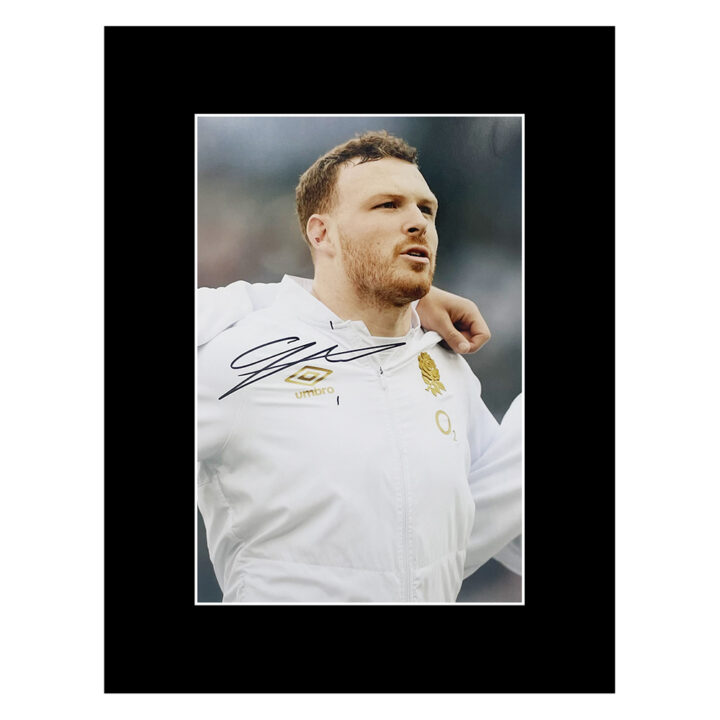 Signed Sam Simmonds Photo Display 16x12 - England Rugby Icon