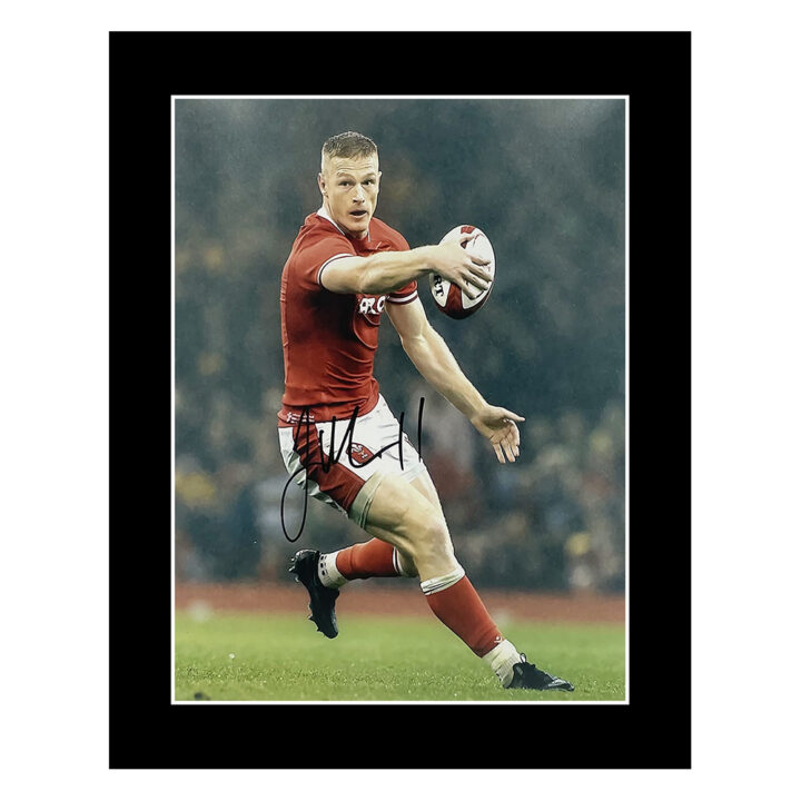 Signed Johnny McNicholl Photo Display 12x10 - Wales Rugby Icon