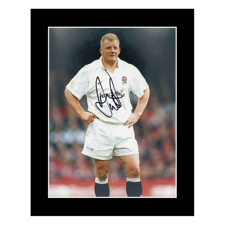 Signed Dorian West Photo Display 12x10 - England Rugby Icon