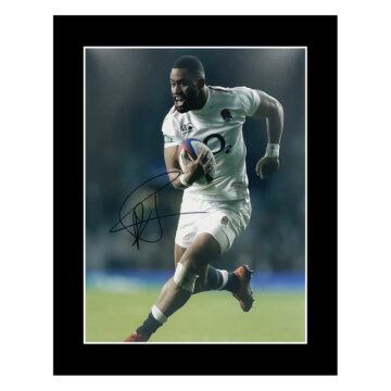 Joe Cokanasiga Signed Photo Display 12x10 - England Rugby Icon