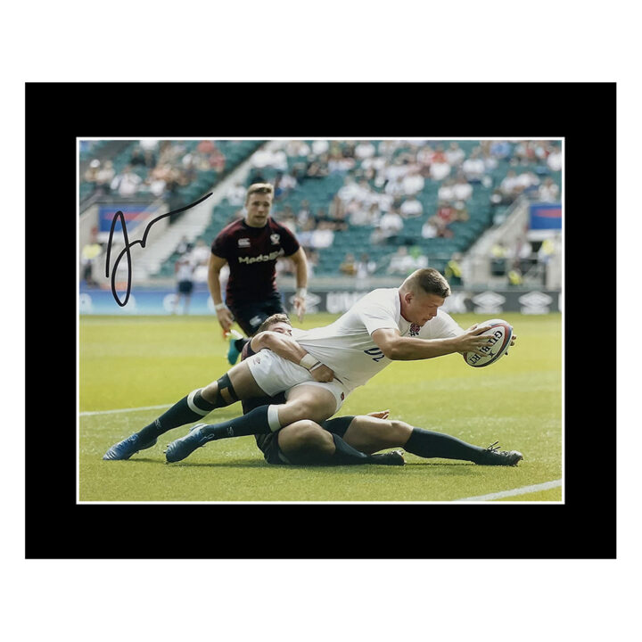 Signed Jamie Blamire Photo Display 12x10 - England Rugby Icon