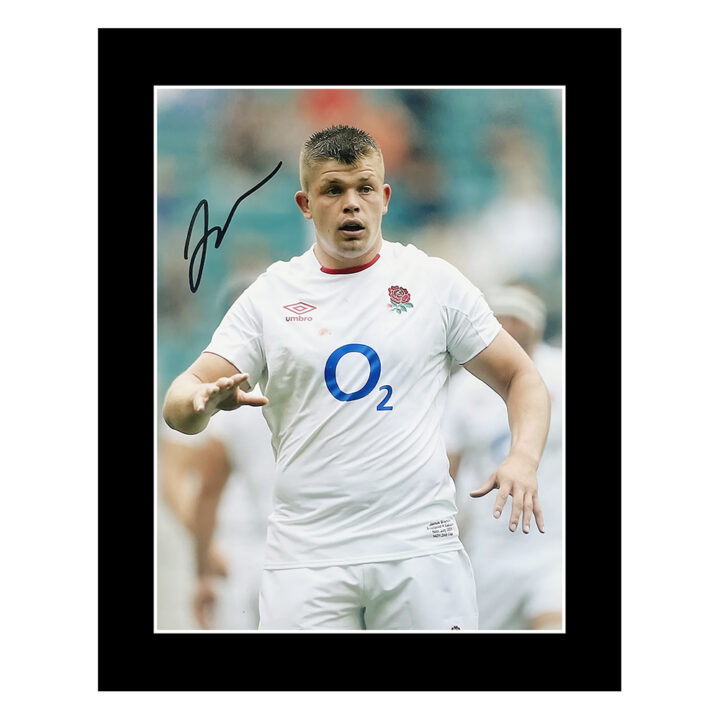 Signed Jamie Blamire Photo Display 12x10 - England Rugby Autograph