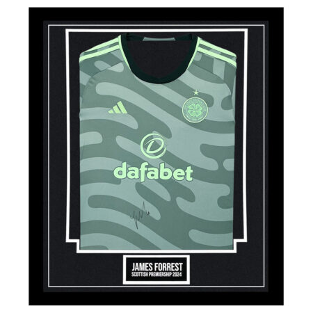 James Forrest Signed Framed Shirt - Scottish Premiership 2024