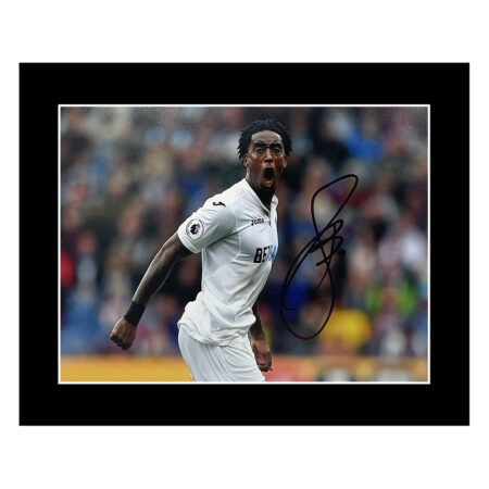 Leroy Fer Signed Photo Display - 10x8 Swansea City Icon