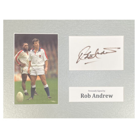 Rob Andrew Signed Photo Display - 12x8 England Rugby Autograph