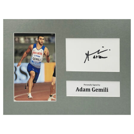 Signed Adam Gemili Photo Display - 12x8 Olympic Icon