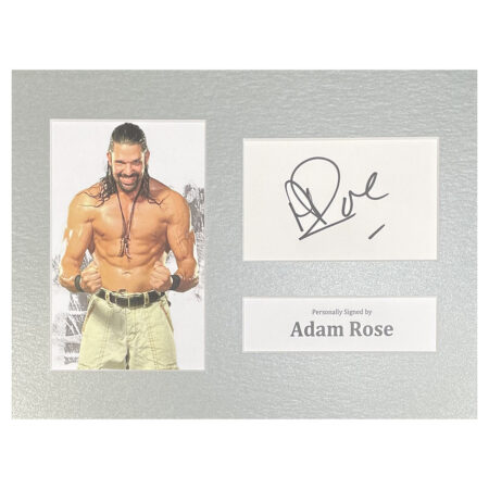 Signed Adam Rose Photo Display - 12x8 Wrestling Icon