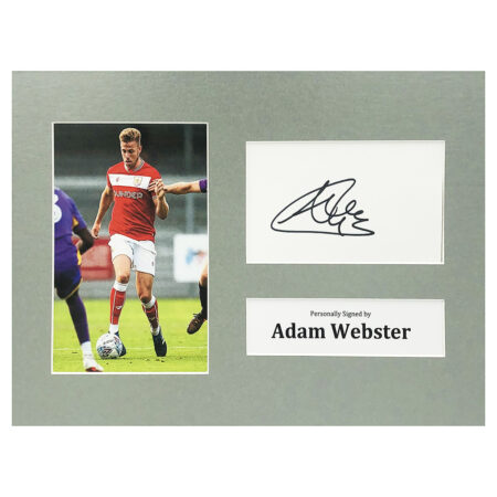 Signed Adam Webster Photo Display - 12x8 Bristol City Icon