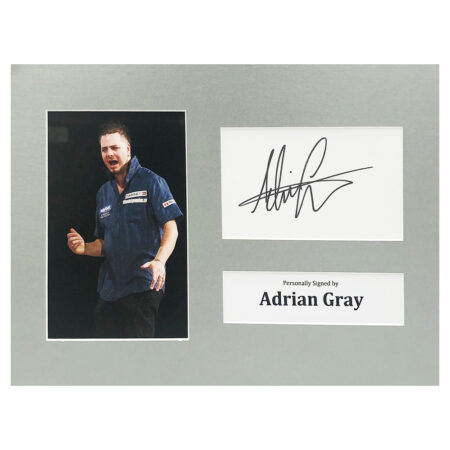 Signed Adrian Gray Photo Display - 12x8 Darts Icon