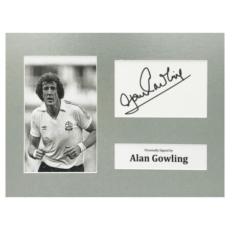 Signed Alan Gowling Photo Display - 12x8 Bolton Wanderers Icon