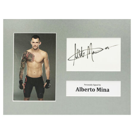 Signed Alberto Mina Photo Display - 12x8 UFC Icon