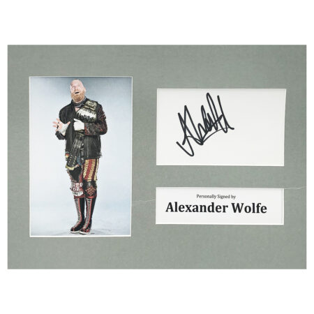 Signed Alexander Wolfe Photo Display - 12x8 Wrestling Icon