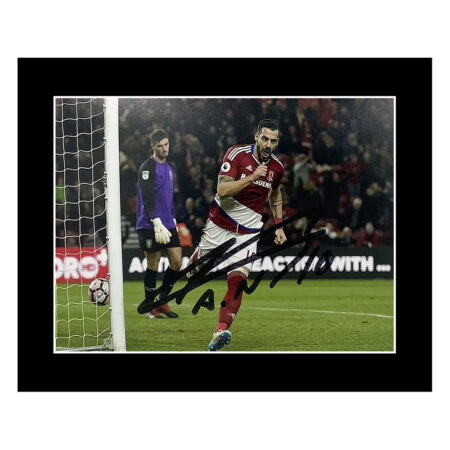 Signed Alvaro Negredo Photo Display - 10x8 Middlesbrough Icon