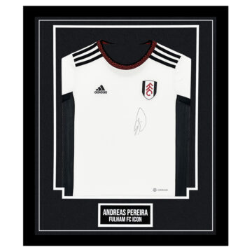 Signed Andreas Pereira Framed Shirt - Fulham FC Icon