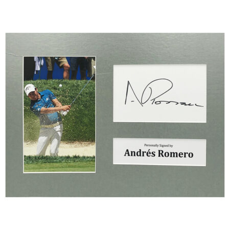 Signed Andres Romero Photo Display - 12x8 Golf Icon