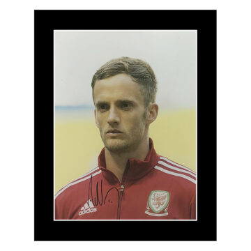 Signed Andy King Photo Display - 12x10 Wales Icon