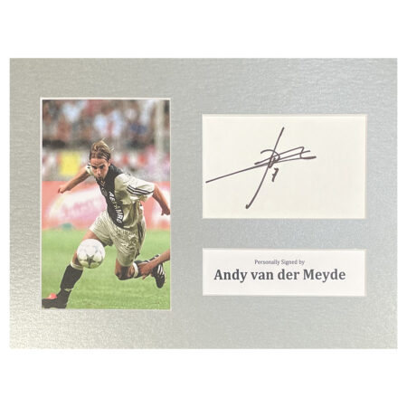 Signed Andy van der Meyde Photo Display - 12x8 Ajax Icon