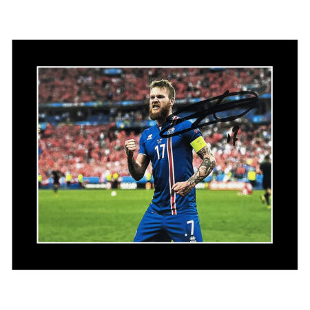 Signed Aron Gunnarsson Photo Display - 10x8 Iceland Icon