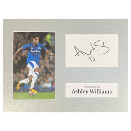 Signed Ashley Williams Photo Display - 12x8 Everton Autograph