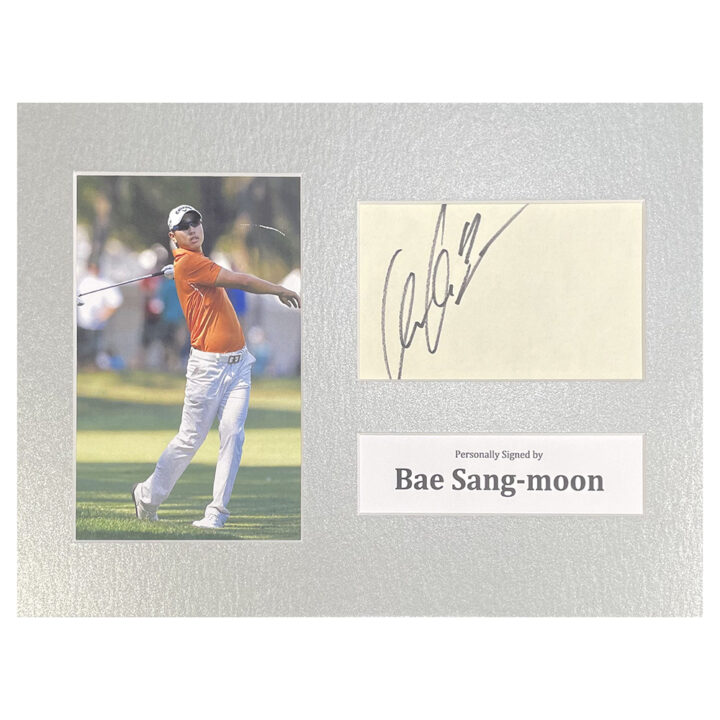 Signed Bae Sang-moon Photo Display - 12x8 Golf Icon