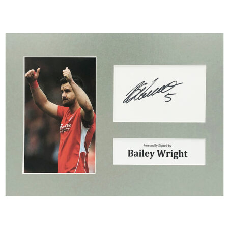 Signed Bailey Wright Photo Display - 12x8 Bristol City Icon