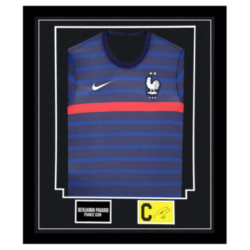 Signed Benjamin Pavard Framed Display Shirt - France Icon Autograph