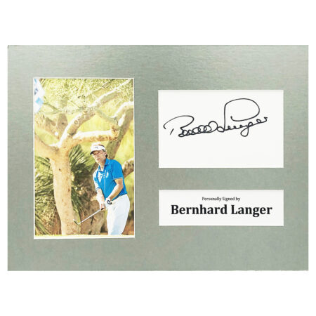 Signed Bernhard Langer Photo Display - 12x8 Golf Icon