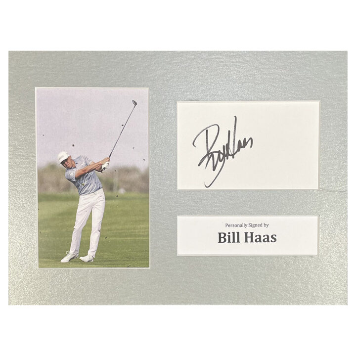 Signed Bill Haas Photo Display - 12x8 Golf Icon