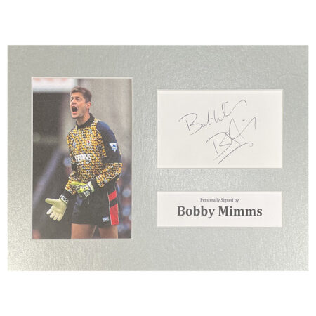 Signed Bobby Mimms Photo Display - 12x8 Blackburn Rovers Icon