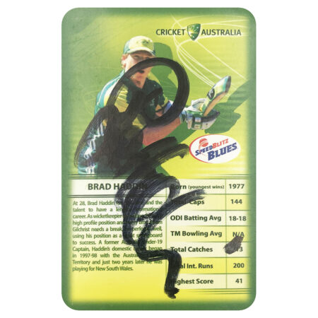 Signed Brad Haddin Collector Card - Australia Cricket Top Trumps